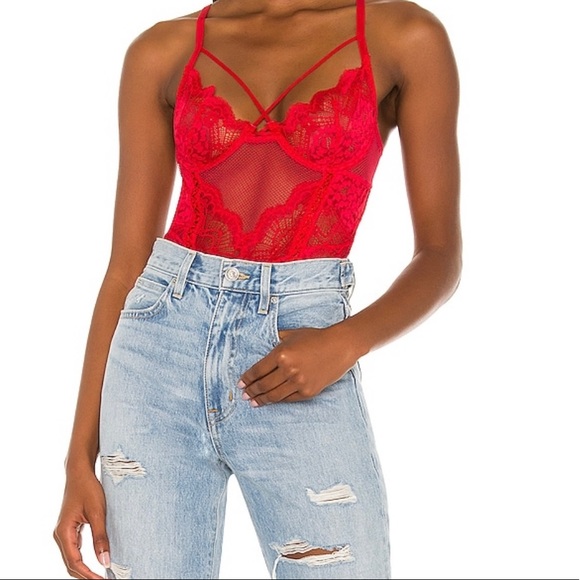 Beautiful!!!!!    Bodysuit in Red
Lovers and Friends - Picture 2 of 9